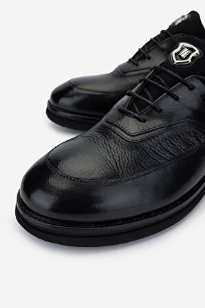 Valmenti Erkek Hakiki Deri Siyah Ayakkabı 1100 069603 ERK AYK SK24-25 SYH BFL/SYH GYK