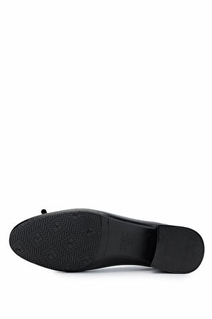 Tamer Tanca Kadın Hakiki Deri Siyah Analin Topuklu Ayakkabı 942 1500 BN AYK Y25 SIYAH ANL