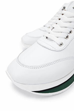 Tamer Tanca Kadın Hakiki Deri Beyaz Sneakers & Spor Ayakkabı 923 1200 BN AYK Y25 BEYAZ DR