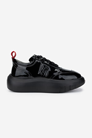 Valmenti Erkek Hakiki Deri Siyah Rugan Sneakers & Spor Ayakkabı 1103 19551 ERK AYK Y25 SIYAH RGN