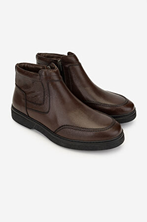 Valmenti Erkek Hakiki Deri Kahverengi Casual Bot 01 2076 ERK BOT SK24-25 KAHVE