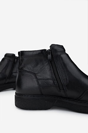 Valmenti Erkek Hakiki Deri Siyah Casual Bot 01 2076 ERK BOT SK24-25 SIYAH