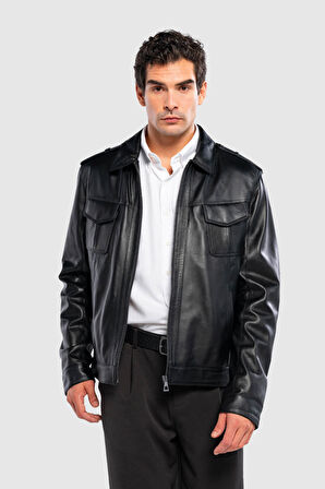 Tamer Tanca Erkek Hakiki Deri Siyah Deri Mont 415 ER-330 ERK DR MONT SK24/25 SIYAH DR