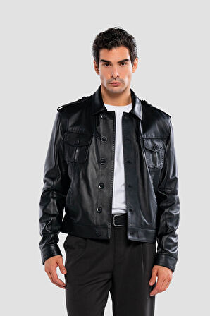 Tamer Tanca Erkek Hakiki Deri Siyah Deri Mont 415 ER-331 ERK DR MONT SK24/25 SIYAH DR