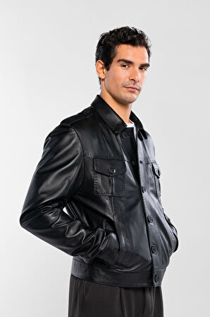 Tamer Tanca Erkek Hakiki Deri Siyah Deri Mont 415 ER-331 ERK DR MONT SK24/25 SIYAH DR