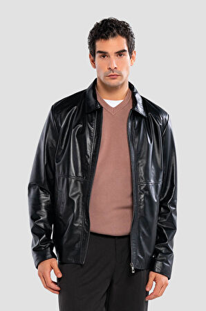 Tamer Tanca Erkek Hakiki Deri Siyah Deri Mont 415 K-1328 ERK DR MONT SK24/25 SIYAH DR