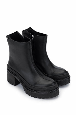 Tamer Tanca Kadın Hakiki Deri Siyah Casual Bot 945 4323 BN BOT SK24-25 SIYAH