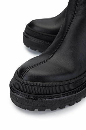 Tamer Tanca Kadın Hakiki Deri Siyah Casual Bot 945 4323 BN BOT SK24-25 SIYAH