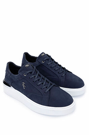Tamer Tanca Erkek Hakiki Deri Lacivert Nubuk Sneakers & Spor Ayakkabı 352 22292 ERK AYK Y25 LACI NBK