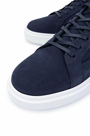 Tamer Tanca Erkek Hakiki Deri Lacivert Nubuk Sneakers & Spor Ayakkabı 352 22292 ERK AYK Y25 LACI NBK