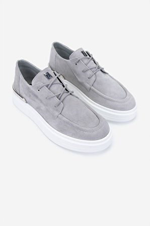Valmenti Erkek Hakiki Deri Gri Sneakers & Spor Ayakkabı 352 22253 ERK AYK Y25 GRI SUET