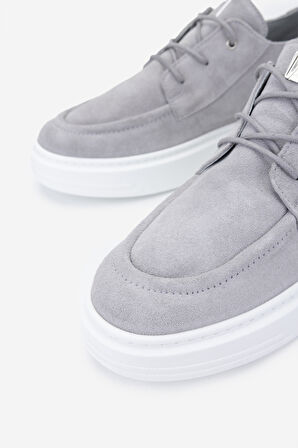 Valmenti Erkek Hakiki Deri Gri Sneakers & Spor Ayakkabı 352 22253 ERK AYK Y25 GRI SUET