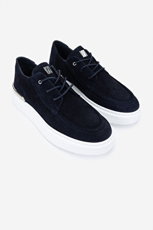 Valmenti Erkek Hakiki Deri Lacivert Süet Sneakers & Spor Ayakkabı 352 22253 ERK AYK Y25 LACI SUET