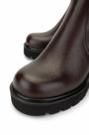 Tamer Tanca Kadın Hakiki Deri Kahverengi Casual Bot 33 52000 BN BOT SK24-25 KAHVE FLTR