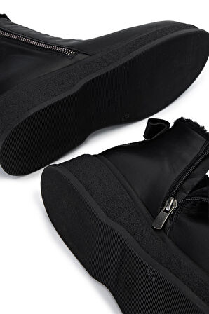 Tamer Tanca Kadın Hakiki Deri Siyah Deri Casual Bot 231 1290 BN BOT SK24-25 SIYAH DR