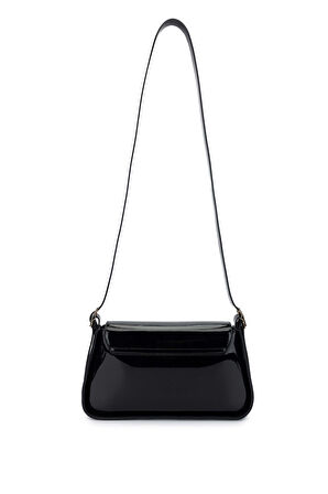 Tamer Tanca Kadın Vegan Siyah Rugan Omuz Çanta 921 26754-1 BN CNT Y25 BLACK SHINING