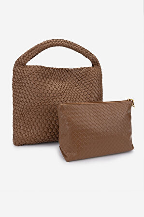 Valmenti Kadın Vegan Camel Omuz Çanta 921 26990 BN CNT Y25 CAMEL