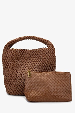 Valmenti Kadın Vegan Camel Omuz Çanta 921 26991 BN CNT Y25 CAMEL