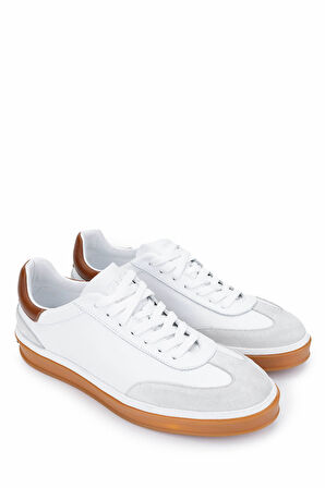 Tamer Tanca Erkek Hakiki Deri Beyaz Sneakers & Spor Ayakkabı 978 300 ERK AYK Y25 BEYAZ