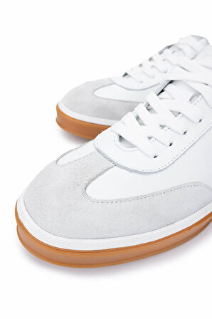 Tamer Tanca Erkek Hakiki Deri Beyaz Sneakers & Spor Ayakkabı 978 300 ERK AYK Y25 BEYAZ
