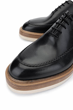 Tamer Tanca Erkek Hakiki Deri Siyah Casual Ayakkabı 563 299 ERK AYK Y25 SIYAH ALKL