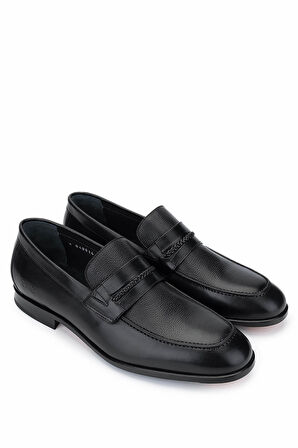 Tamer Tanca Erkek Hakiki Deri Siyah Deri Klasik Ayakkabı 214 040907 ERK AYK Y25 SIYAH DR