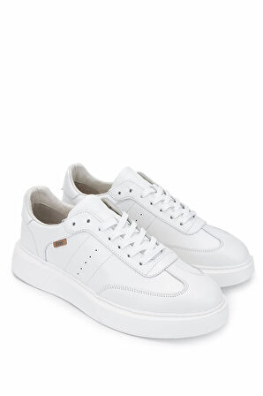 Tamer Tanca Erkek Hakiki Deri Beyaz Sneakers & Spor Ayakkabı 04 3508 ERK AYK SK24-25 BEYAZ