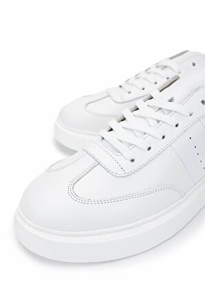Tamer Tanca Erkek Hakiki Deri Beyaz Sneakers & Spor Ayakkabı 04 3508 ERK AYK SK24-25 BEYAZ