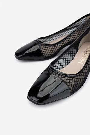 Valmenti Kadın Hakiki Deri Comfort Ayakkabı 611 H27036-386 BN AYK Y25 BLACK / BLACK