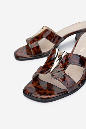 Valmenti Kadın Hakiki Deri Leopar Comfort Terlik 611 EL20024 BN TRLK Y25 LEOPAR