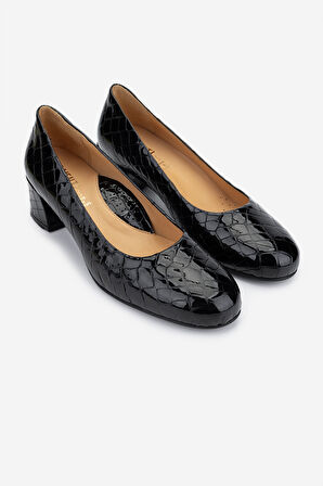 Valmenti Kadın Hakiki Deri Siyah Comfort Ayakkabı 611 H40035 BN AYK Y25 BLACK