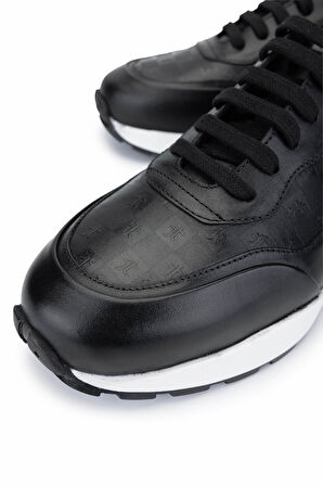 Tamer Tanca Erkek Hakiki Deri Siyah Sneakers & Spor Ayakkabı 1093 1231 ERK AYK Y25 SIYAH