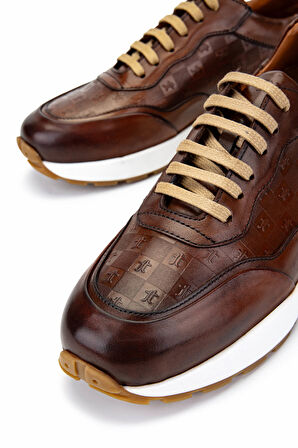 Tamer Tanca Erkek Hakiki Deri Taba Sneakers & Spor Ayakkabı 1093 1231 ERK AYK Y25 TABA