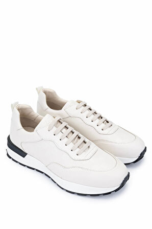 Tamer Tanca Erkek Hakiki Deri Fildişi Sneakers & Spor Ayakkabı 1093 1231 ERK AYK Y25 FILDISI