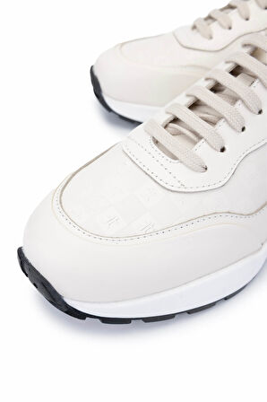 Tamer Tanca Erkek Hakiki Deri Fildişi Sneakers & Spor Ayakkabı 1093 1231 ERK AYK Y25 FILDISI