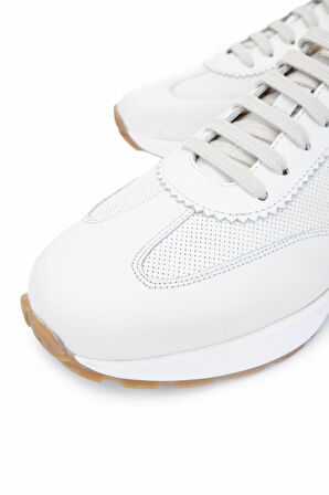 Tamer Tanca Erkek Hakiki Deri Beyaz Sneakers & Spor Ayakkabı 1093 074 ERK AYK Y25 BEYAZ
