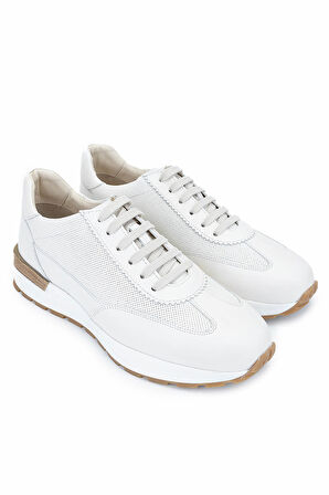 Tamer Tanca Erkek Hakiki Deri Beyaz Sneakers & Spor Ayakkabı 1093 074 ERK AYK Y25 BEYAZ