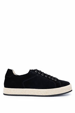 Tamer Tanca Erkek Hakiki Deri Siyah Süet Sneakers & Spor Ayakkabı 1093 0046 ERK AYK Y25 SIYAH SUET