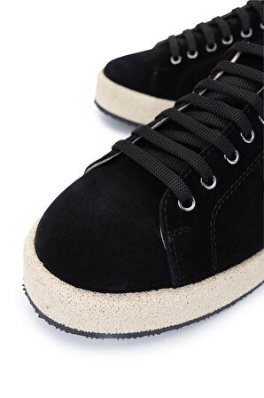 Tamer Tanca Erkek Hakiki Deri Siyah Süet Sneakers & Spor Ayakkabı 1093 0046 ERK AYK Y25 SIYAH SUET
