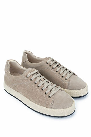 Tamer Tanca Erkek Hakiki Deri Bej Süet Sneakers & Spor Ayakkabı 1093 0046 ERK AYK Y25 BEJ SUET
