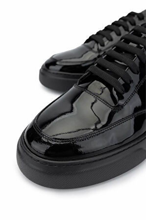 Tamer Tanca Erkek Hakiki Deri Siyah Rugan Sneakers & Spor Ayakkabı 1093 2620 ERK AYK Y25 SIYAH RGN