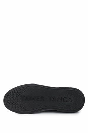 Tamer Tanca Erkek Hakiki Deri Siyah Rugan Sneakers & Spor Ayakkabı 1093 2620 ERK AYK Y25 SIYAH RGN