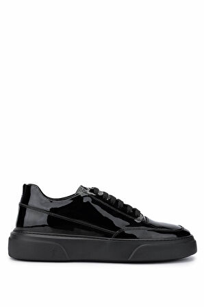 Tamer Tanca Erkek Hakiki Deri Siyah Rugan Sneakers & Spor Ayakkabı 1093 2620 ERK AYK Y25 SIYAH RGN