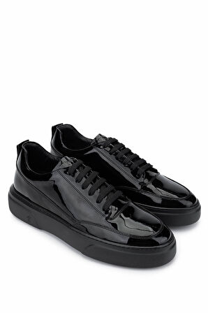 Tamer Tanca Erkek Hakiki Deri Siyah Rugan Sneakers & Spor Ayakkabı 1093 2620 ERK AYK Y25 SIYAH RGN