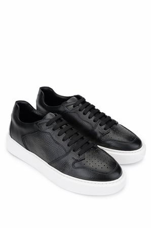 Tamer Tanca Erkek Hakiki Deri Siyah Sneakers & Spor Ayakkabı 1093 054 ERK AYK Y25 SIYAH ALK