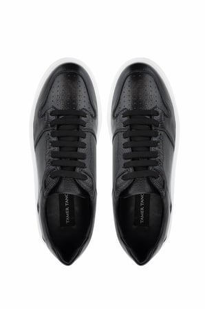 Tamer Tanca Erkek Hakiki Deri Siyah Sneakers & Spor Ayakkabı 1093 054 ERK AYK Y25 SIYAH ALK