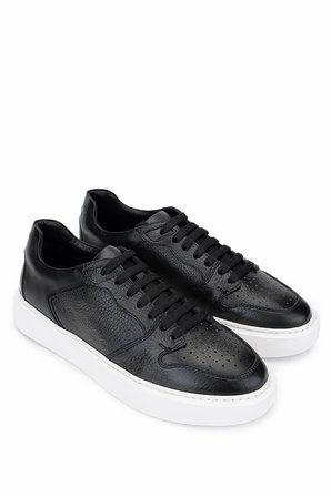 Tamer Tanca Erkek Hakiki Deri Siyah Sneakers & Spor Ayakkabı 1093 054 ERK AYK Y25 SIYAH ALK