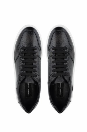 Tamer Tanca Erkek Hakiki Deri Siyah Sneakers & Spor Ayakkabı 1093 054 ERK AYK Y25 SIYAH ALK