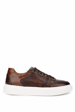 Tamer Tanca Erkek Hakiki Deri Taba Sneakers & Spor Ayakkabı 1093 054 ERK AYK Y25 TABA ALK