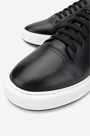 Valmenti Erkek Hakiki Deri Siyah Sneakers & Spor Ayakkabı 1093 2276 ERK AYK Y25 SIYAH